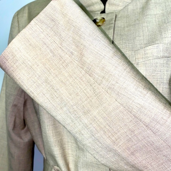 Isaac Mizrahi Tan Button Down Jacket Size 12 - Picture 9 of 16